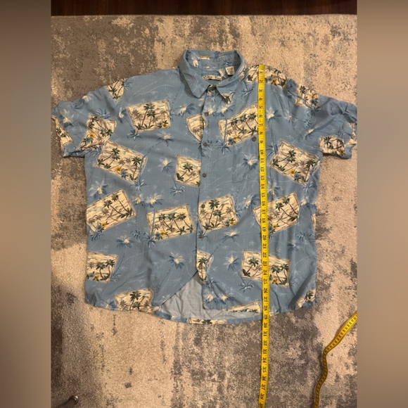 Batch Bay Blue Tropical Print Men's Shirt - Picture 5 of 5